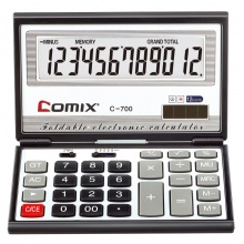 齐心计算器C-700 折叠办公型 黑色 2个/盒