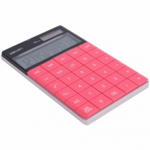 得力计算器1589 桌面型 红色 165×103×12.5mm 10个/盒