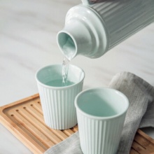 唯都 W-S25 水悦时光茶具（小）蓝色 材质：彩晶瓷+浮雕
