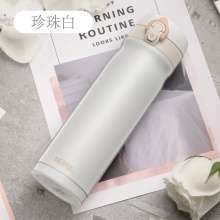 膳魔师 JMY-503 304不锈钢双层真空保温杯 白色/蜜桃粉/薄荷绿/亮黑色/酒红色/哑光黑 500mL