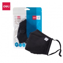 得力19388_PM2.5呼吸阀防护口罩(粉红/黑色/藏青色)B级，中号 耳带式单个装 20个/盒