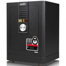 得力电子密码保险箱4042(黑色/浅棕)H450xW380xD340mm（H不含底座和脚轮） 保险柜/保密柜/保险箱