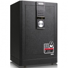得力电子密码保险柜4043(黑色/浅棕)H550xW410xD360mm（H不含底座和脚轮） 保险柜/保密柜/保险箱