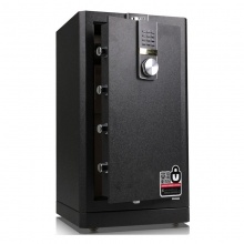 得力电子密码保险柜4045(黑色/浅棕)H750xW450xD440mm（H不含底座和脚轮 保险柜/保密柜/保险箱