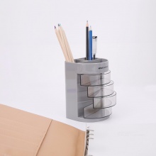 晨光笔筒多功能塑胶四层ABT98437 灰色/黑色 12个盒