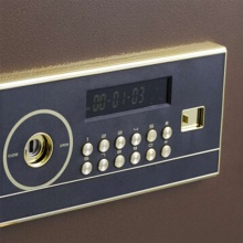 齐心电子密码保管箱BGX-2048(棕色)480*380*320mm密码+钥匙 保险柜/保密柜/保险箱
