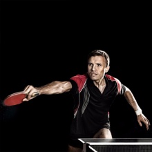 安格耐特F2325乒乓球拍(正红反黑)