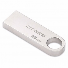 金士顿优盘DTSE9H 16GB USB2.0 金属 银色 5年质保