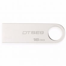金士顿优盘DTSE9H 16GB USB2.0 金属 银色 5年质保