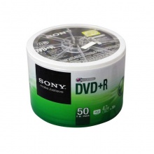 索尼刻录空白光盘DVD+R 4.7GB/120min 1X-16X  50片/筒