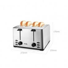 Tenfly多士炉烤面包机THT-3012B 不锈钢4片