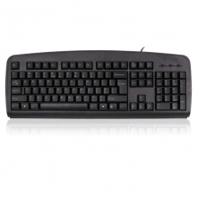 双飞燕（A4TECH） KB-8 家用办公游戏防水有线键盘 有线带线键盘台式机笔记本圆孔接口键盘