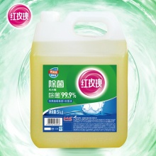 红玫瑰（Hongmeigui）强效去油除菌洗洁精 5kg/桶
