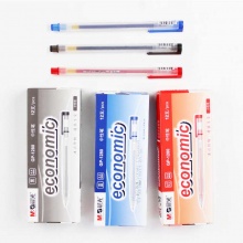 晨光 GP1280 葫芦头中性笔 0.5mm 磨砂透明杆 黑色/红色/蓝色/墨蓝 12支/盒