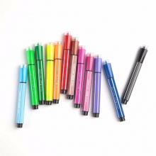 齐心带印章水彩笔OP1004-12 12色 1.5mm  盒装