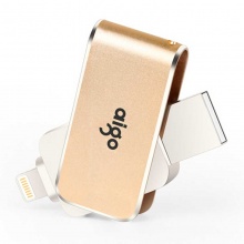 爱国者 优盘\U盘U360 64G 苹果手机双用 USB3.0  旋转 金色