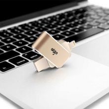 爱国者 优盘\U盘U360 128G 苹果手机双用 USB3.0  旋转 金色