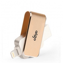 爱国者 优盘\U盘U360 128G 苹果手机双用 USB3.0  旋转 金色