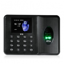 中控指纹考勤机K10指纹容量1000枚 、记录5万条、USB数据线下载，彩屏、中控指纹采集、U盘下载、T9输入法、SSR自动生成报表