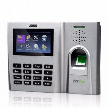 中控指纹考勤机U260指纹容量3200枚、记录8万条、通讯方式USB接口/TCPIP