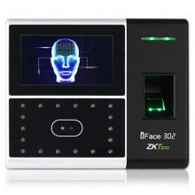 中控人脸考勤机IFace302人脸指纹密码三通道独立考勤，全触摸屏，考勤门禁一体机，超大容量：400人脸，2000枚指纹容量