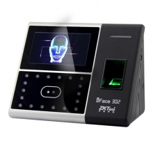 中控人脸考勤机IFace302人脸指纹密码三通道独立考勤，全触摸屏，考勤门禁一体机，超大容量：400人脸，2000枚指纹容量