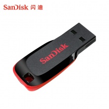 闪迪(SanDisk)64GB USB2.0 U盘 CZ50酷刃 黑红色